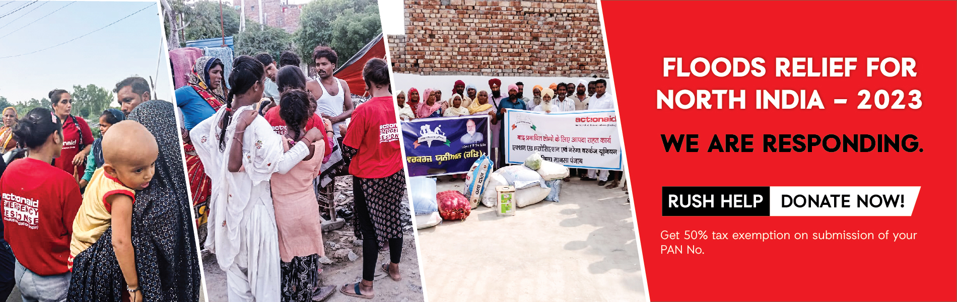 North-East Floods Banner Donation Banner