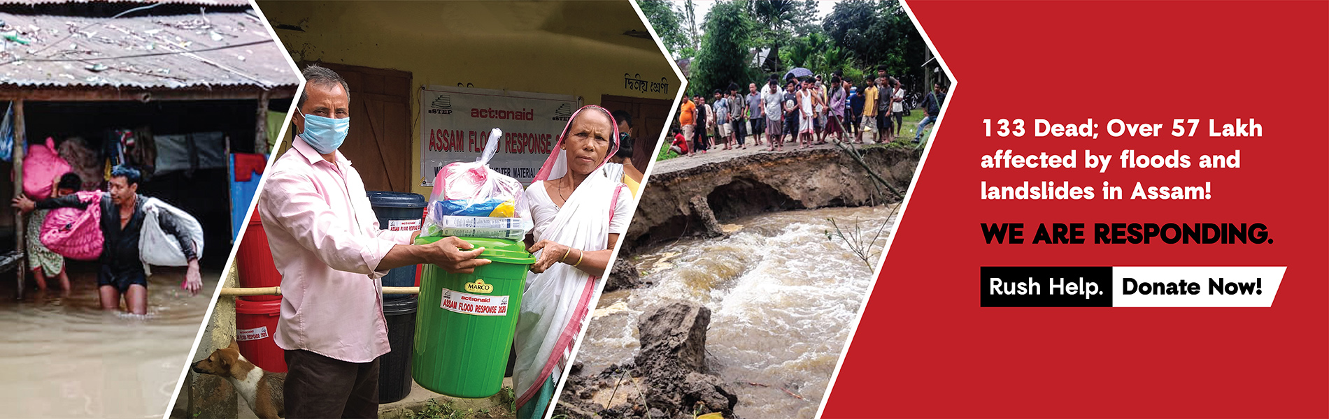 Assam Monsoon Floods Banner Donation Banner