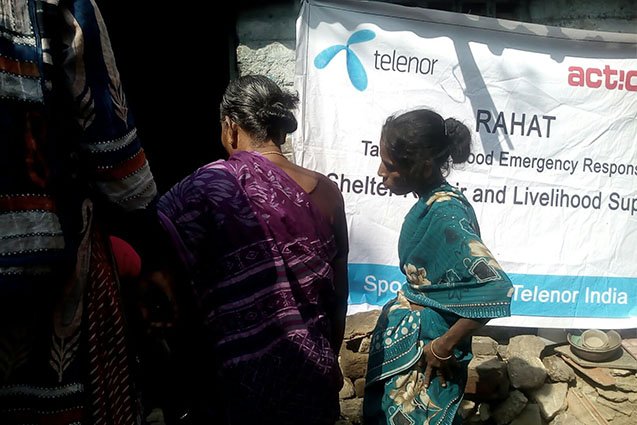 Houses being repaired on Appasamy Street, Chennai