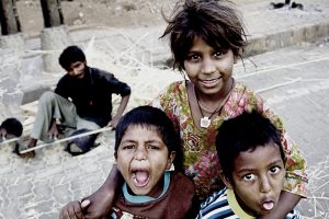 Joy of giving- Children smiling