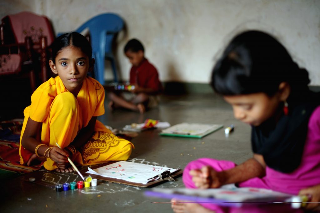 Children Studying, Diwali donation to ngo