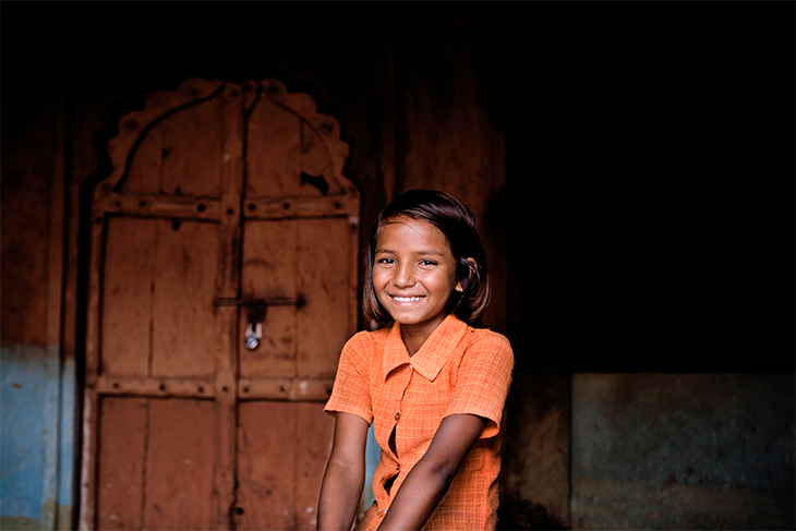 A girl smiling image
