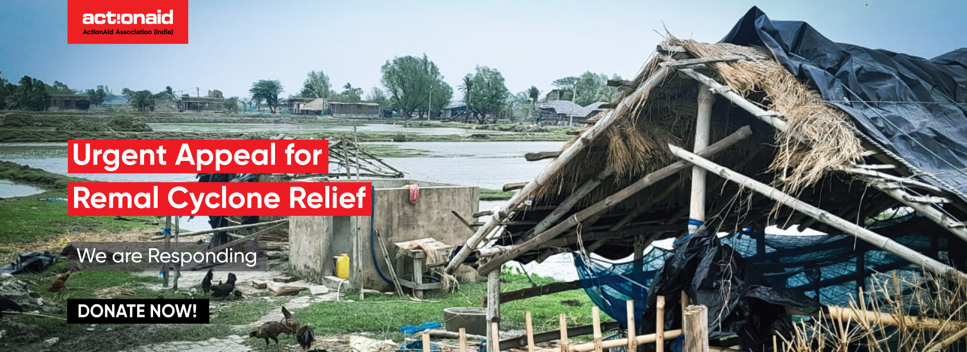 Remal Cyclone Relief Donation Banner